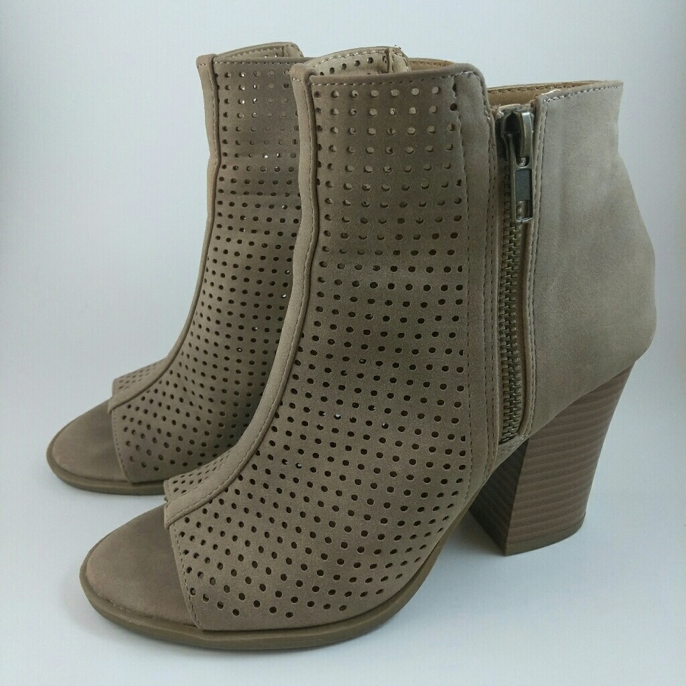 Brash peep toe booties